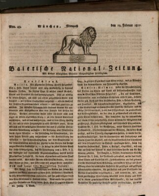 Baierische National-Zeitung Mittwoch 19. Februar 1817