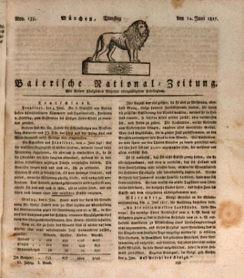 Baierische National-Zeitung Dienstag 10. Juni 1817
