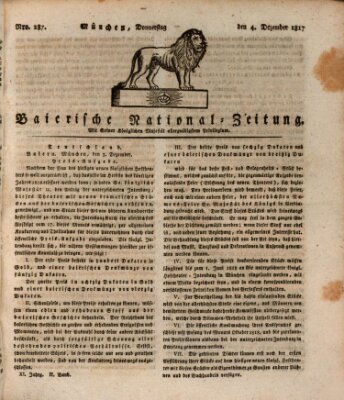 Baierische National-Zeitung Donnerstag 4. Dezember 1817