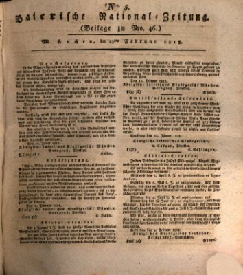Baierische National-Zeitung Montag 23. Februar 1818