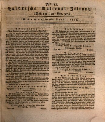 Baierische National-Zeitung Donnerstag 16. April 1818