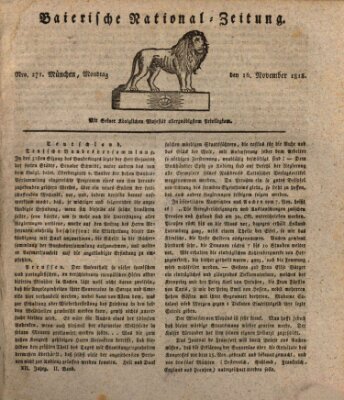 Baierische National-Zeitung Montag 16. November 1818