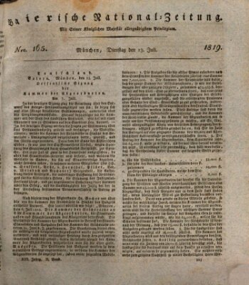 Baierische National-Zeitung Dienstag 13. Juli 1819