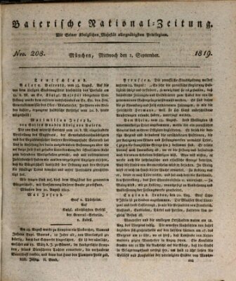 Baierische National-Zeitung Mittwoch 1. September 1819