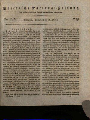 Baierische National-Zeitung Samstag 16. Oktober 1819