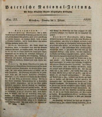 Baierische National-Zeitung Dienstag 8. Februar 1820