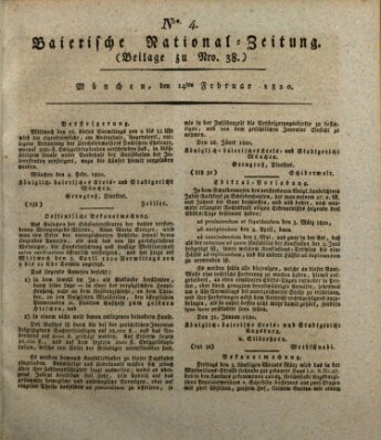 Baierische National-Zeitung Montag 14. Februar 1820