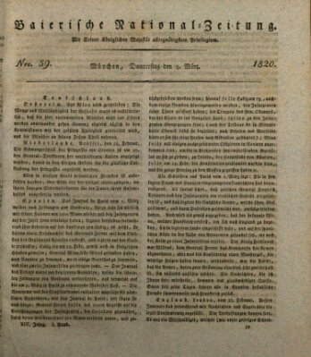 Baierische National-Zeitung Donnerstag 9. März 1820