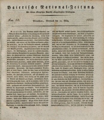 Baierische National-Zeitung Mittwoch 22. März 1820