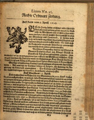 Wochentliche Ordinari Zeitung (Süddeutsche Presse) Samstag 8. April 1628