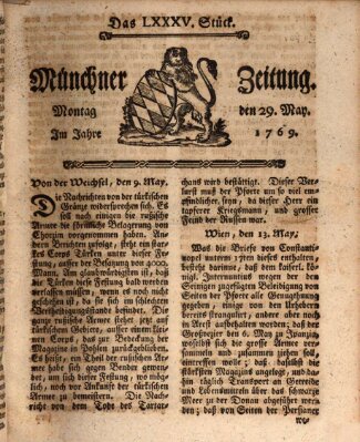 Münchner Zeitung (Süddeutsche Presse) Montag 29. Mai 1769