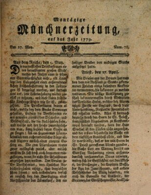 Münchner Zeitung (Süddeutsche Presse) Montag 17. Mai 1779