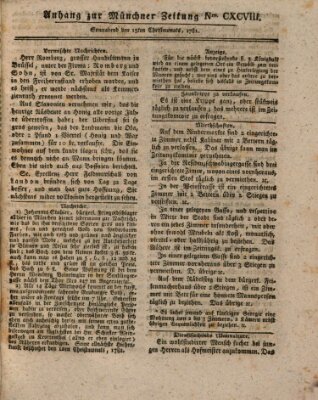 Münchner staats-, gelehrte, und vermischte Nachrichten (Süddeutsche Presse) Samstag 15. Dezember 1781