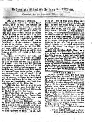 Münchner Zeitung (Süddeutsche Presse) Samstag 8. März 1783