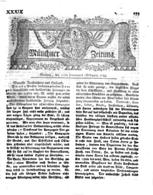 Münchner Zeitung (Süddeutsche Presse) Montag 10. März 1783