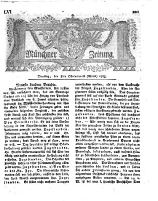 Münchner Zeitung (Süddeutsche Presse) Dienstag 8. April 1783