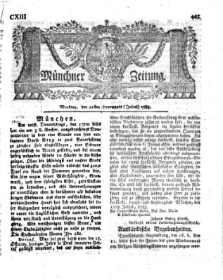 Münchner Zeitung (Süddeutsche Presse) Montag 21. Juli 1783