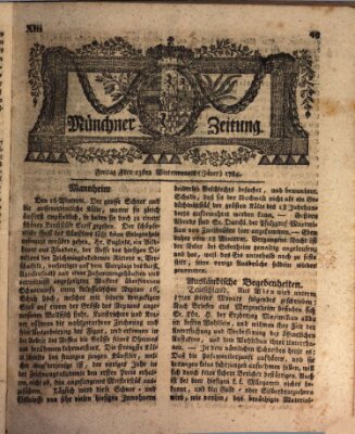 Münchner Zeitung (Süddeutsche Presse) Freitag 23. Januar 1784