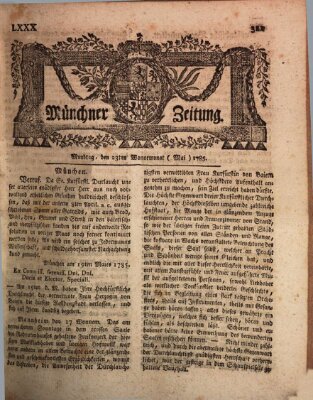 Münchner Zeitung (Süddeutsche Presse) Montag 23. Mai 1785