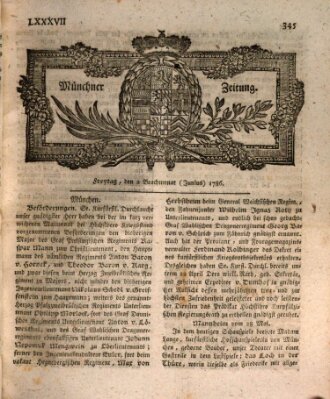 Münchner Zeitung (Süddeutsche Presse) Freitag 2. Juni 1786