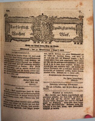 Kurfürstlich gnädigst privilegirte Münchner-Zeitung (Süddeutsche Presse) Mittwoch 30. Januar 1788