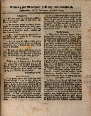 Kurfürstlich gnädigst privilegirte Münchner-Zeitung (Süddeutsche Presse) Samstag 29. November 1788
