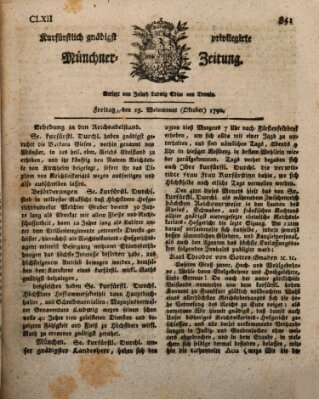 Kurfürstlich gnädigst privilegirte Münchner-Zeitung (Süddeutsche Presse) Freitag 15. Oktober 1790