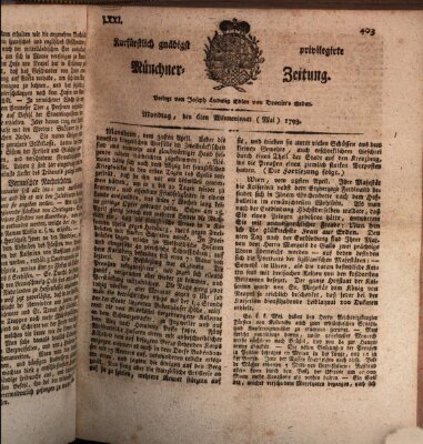 Kurfürstlich gnädigst privilegirte Münchner-Zeitung (Süddeutsche Presse) Montag 6. Mai 1793
