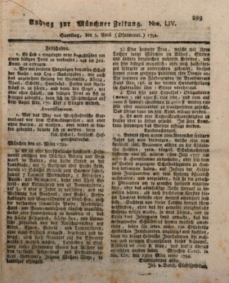 Kurfürstlich gnädigst privilegirte Münchner-Zeitung (Süddeutsche Presse) Samstag 5. April 1794