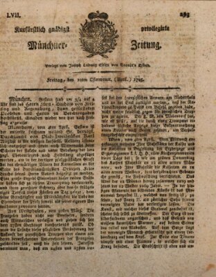 Kurfürstlich gnädigst privilegirte Münchner-Zeitung (Süddeutsche Presse) Freitag 10. April 1795