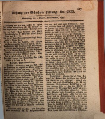 Kurfürstlich gnädigst privilegirte Münchner-Zeitung (Süddeutsche Presse) Samstag 5. August 1797