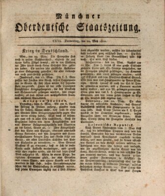 Münchner oberdeutsche Staatszeitung (Süddeutsche Presse) Donnerstag 22. Mai 1800