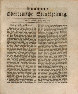Münchner oberdeutsche Staatszeitung (Süddeutsche Presse) Dienstag 27. Mai 1800