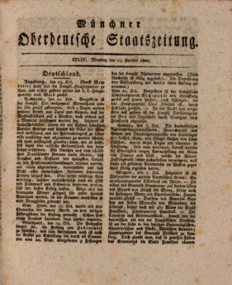 Münchner oberdeutsche Staatszeitung (Süddeutsche Presse) Montag 27. Oktober 1800
