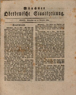 Münchner oberdeutsche Staatszeitung (Süddeutsche Presse) Samstag 15. November 1800