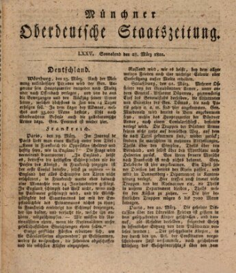 Münchner oberdeutsche Staatszeitung (Süddeutsche Presse) Samstag 28. März 1801