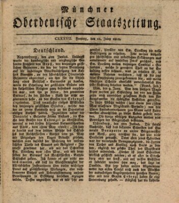 Münchner oberdeutsche Staatszeitung (Süddeutsche Presse) Freitag 12. Juni 1801