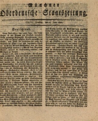 Münchner oberdeutsche Staatszeitung (Süddeutsche Presse) Dienstag 23. Juni 1801