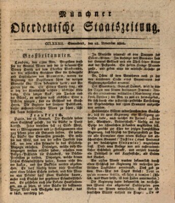 Münchner oberdeutsche Staatszeitung (Süddeutsche Presse) Samstag 28. November 1801
