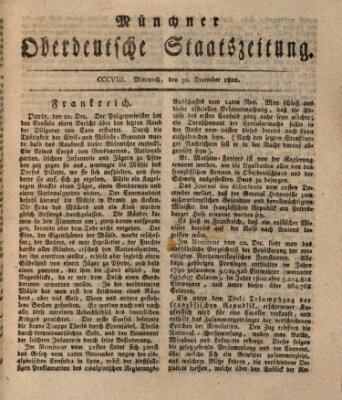 Münchner oberdeutsche Staatszeitung (Süddeutsche Presse) Mittwoch 30. Dezember 1801