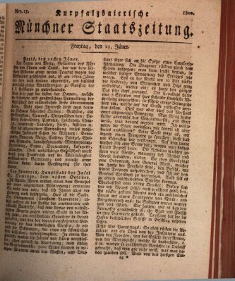 Kurpfalzbaierische Münchner Staats-Zeitung (Süddeutsche Presse) Freitag 29. Januar 1802