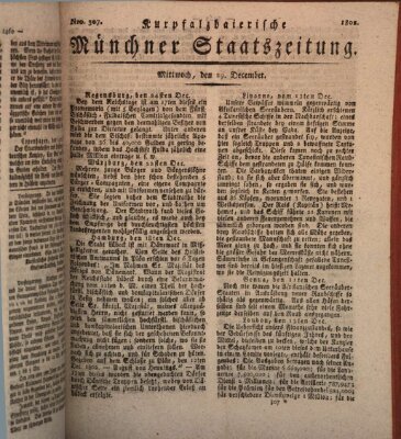 Kurpfalzbaierische Münchner Staats-Zeitung (Süddeutsche Presse) Mittwoch 29. Dezember 1802