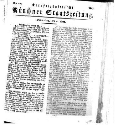 Kurpfalzbaierische Münchner Staats-Zeitung (Süddeutsche Presse) Donnerstag 12. Mai 1803