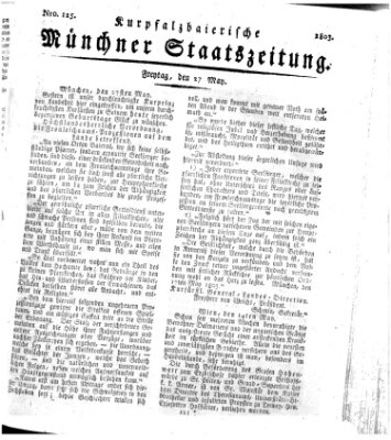 Kurpfalzbaierische Münchner Staats-Zeitung (Süddeutsche Presse) Freitag 27. Mai 1803