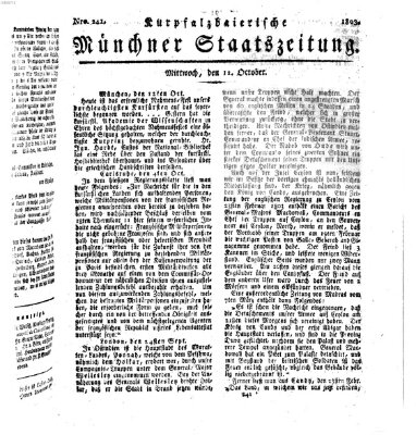 Kurpfalzbaierische Münchner Staats-Zeitung (Süddeutsche Presse) Mittwoch 12. Oktober 1803