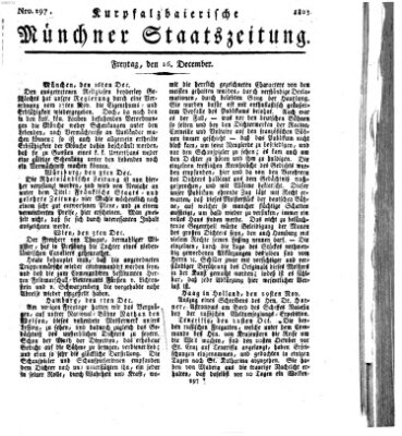 Kurpfalzbaierische Münchner Staats-Zeitung (Süddeutsche Presse) Freitag 16. Dezember 1803