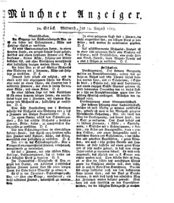 Kurpfalzbaierische Münchner Staats-Zeitung (Süddeutsche Presse) Mittwoch 24. August 1803