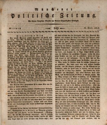 Münchener politische Zeitung (Süddeutsche Presse) Mittwoch 23. Juni 1813