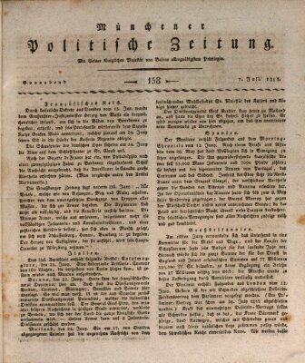 Münchener politische Zeitung (Süddeutsche Presse) Samstag 3. Juli 1813
