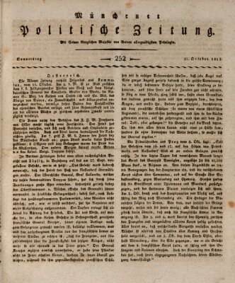 Münchener politische Zeitung (Süddeutsche Presse) Donnerstag 21. Oktober 1813